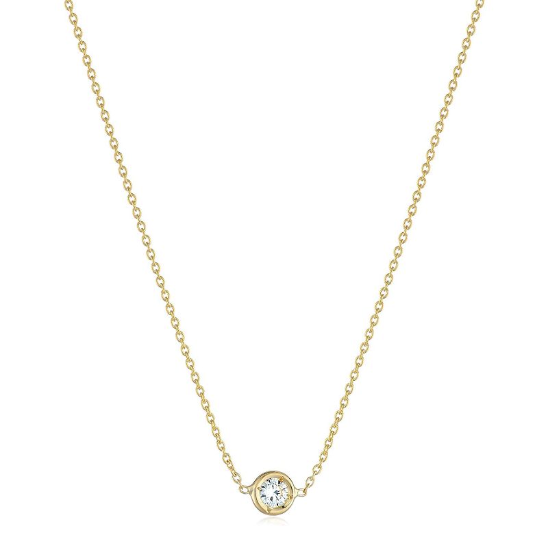 Roberto Coin 18k Yellow Gold Diamond Necklace .10ctw. 