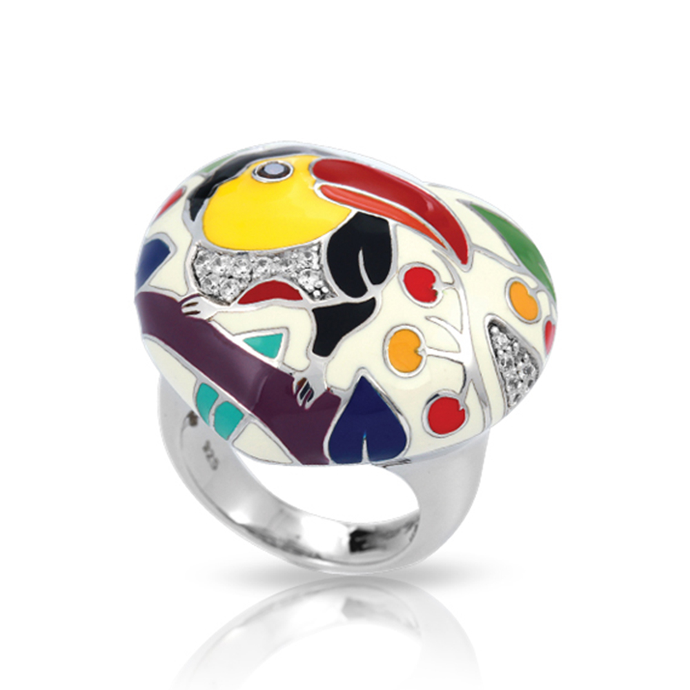Love Toucan White Ring