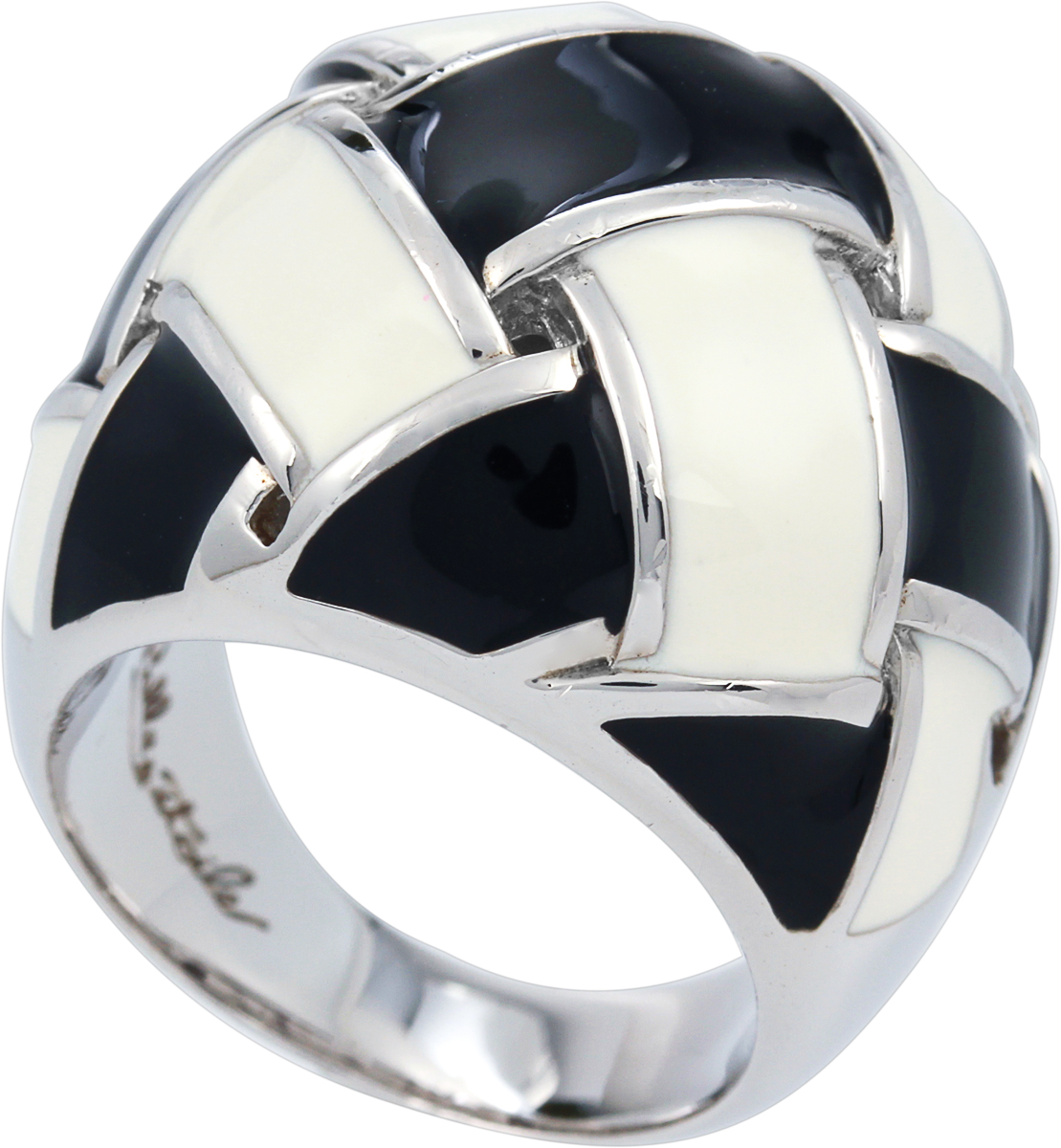 Cestina Black/White Ring