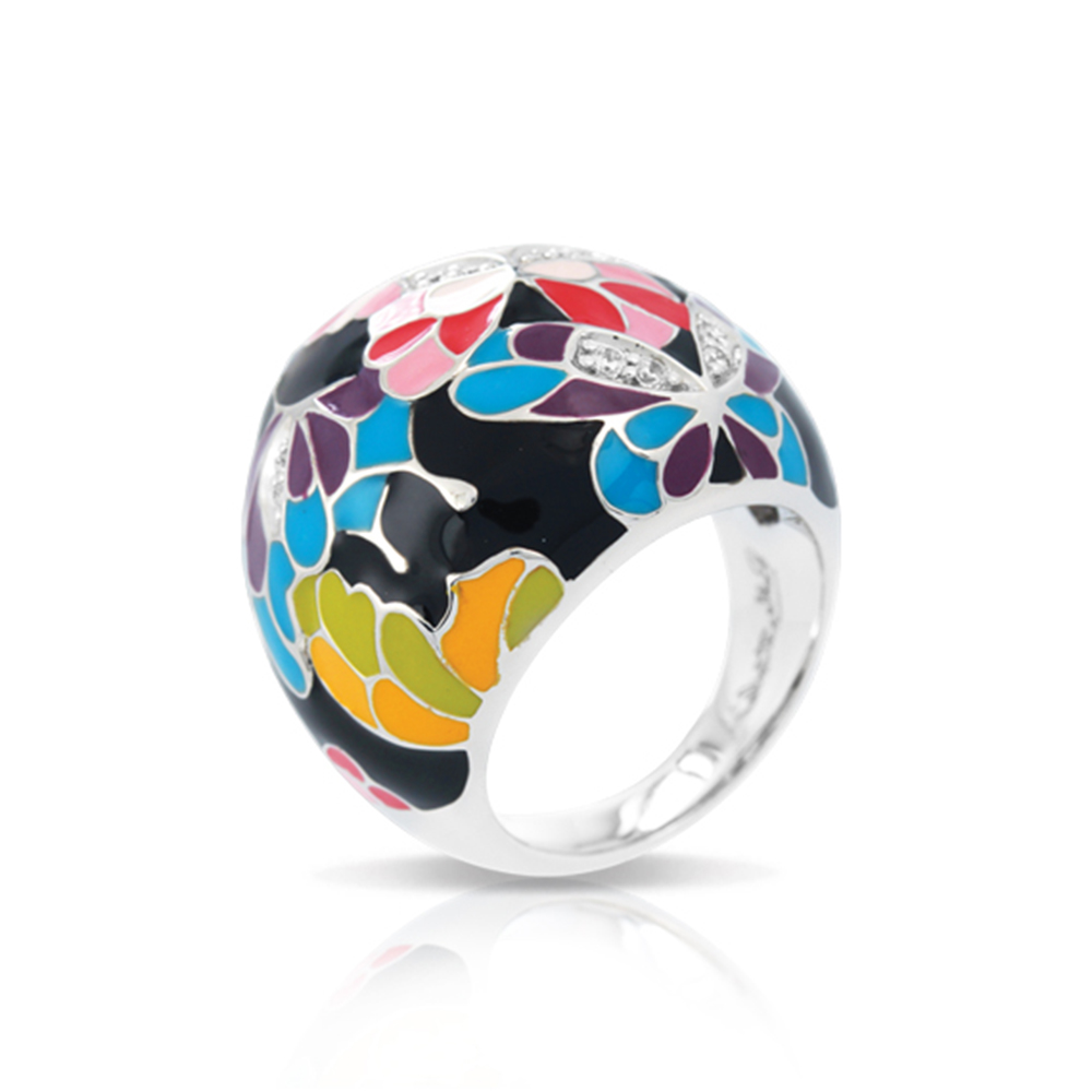 Butterfly Kisses Black Ring
