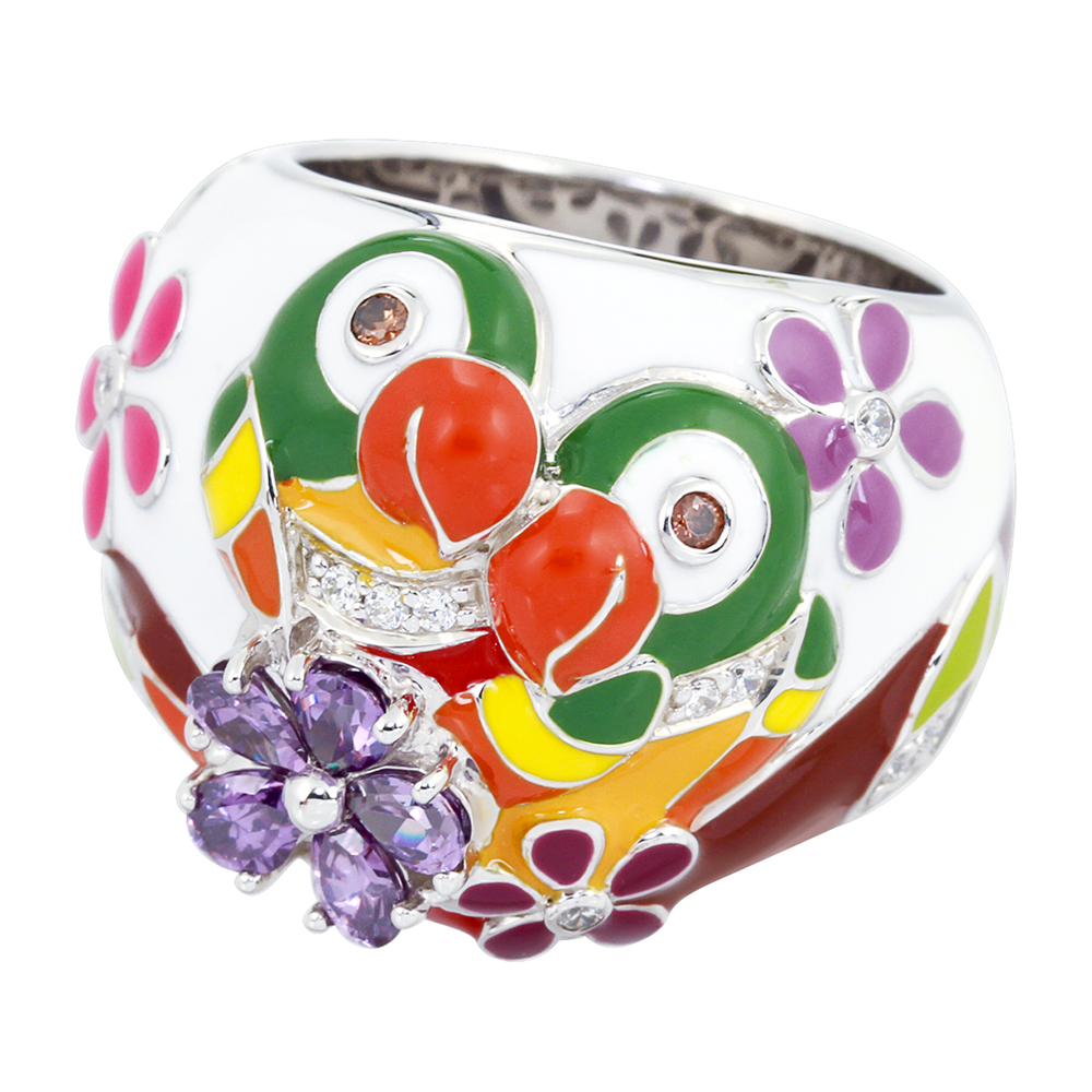 Lovebirds Green Ring