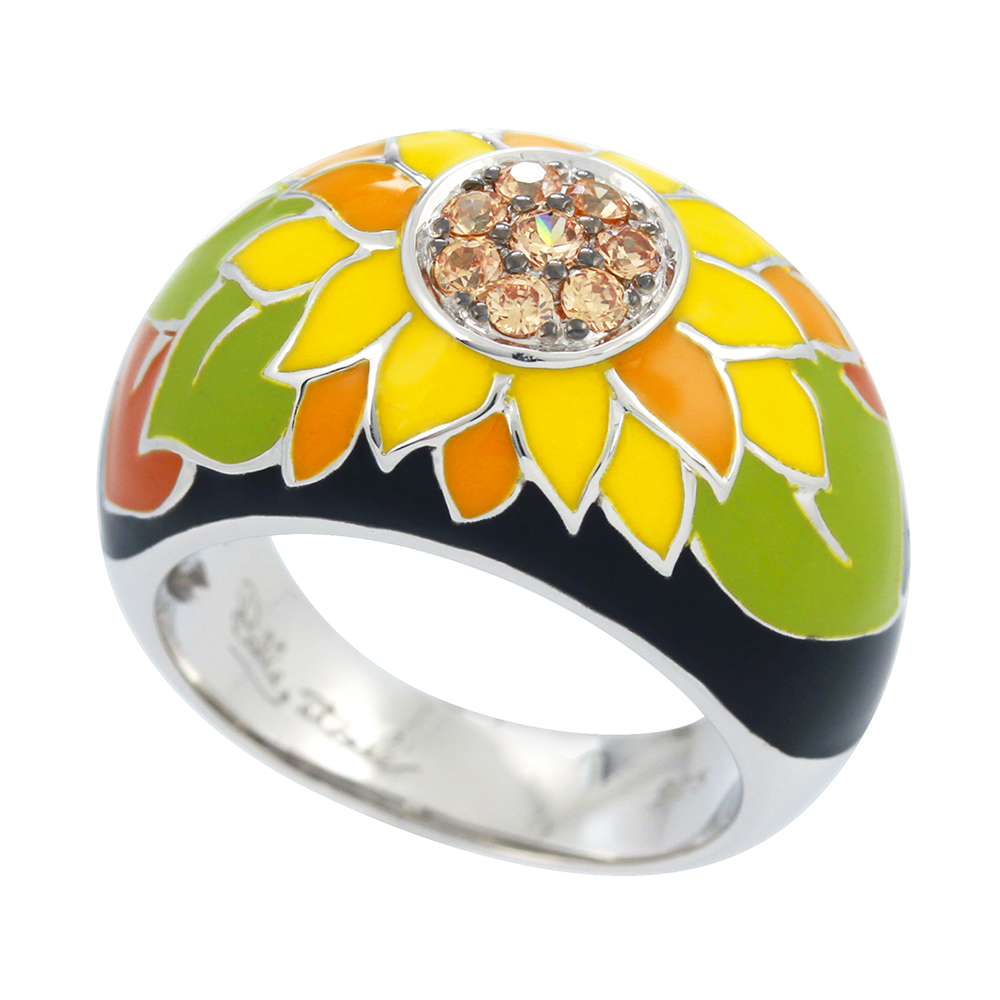Sunflower Black Ring