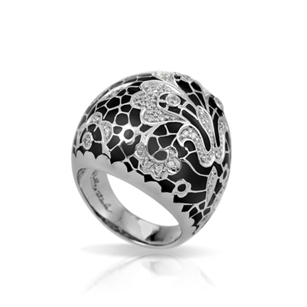 Fleur De Lace Black Ring