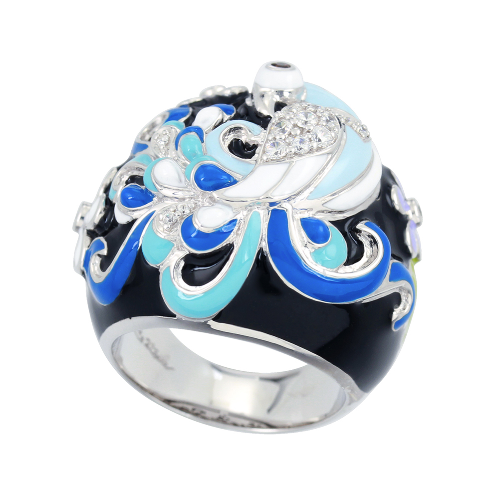 Peacock Ice Blue Ring