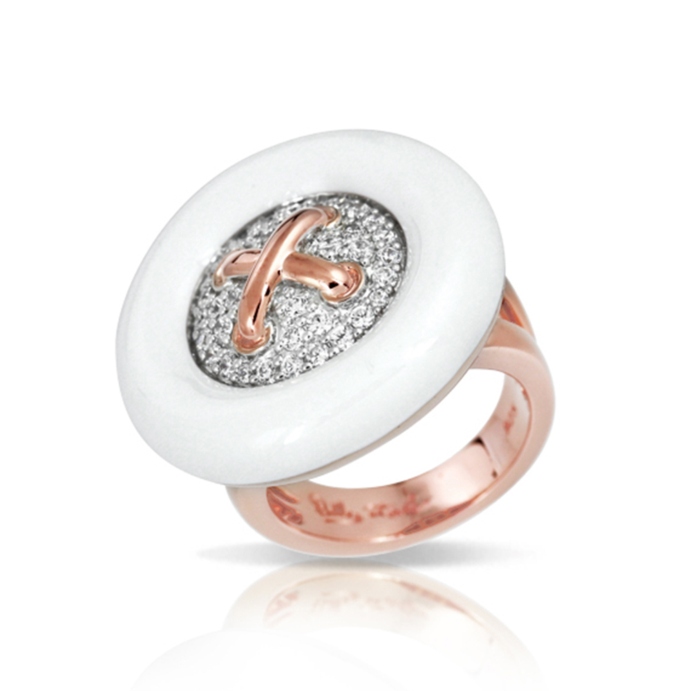 Button White Ring
