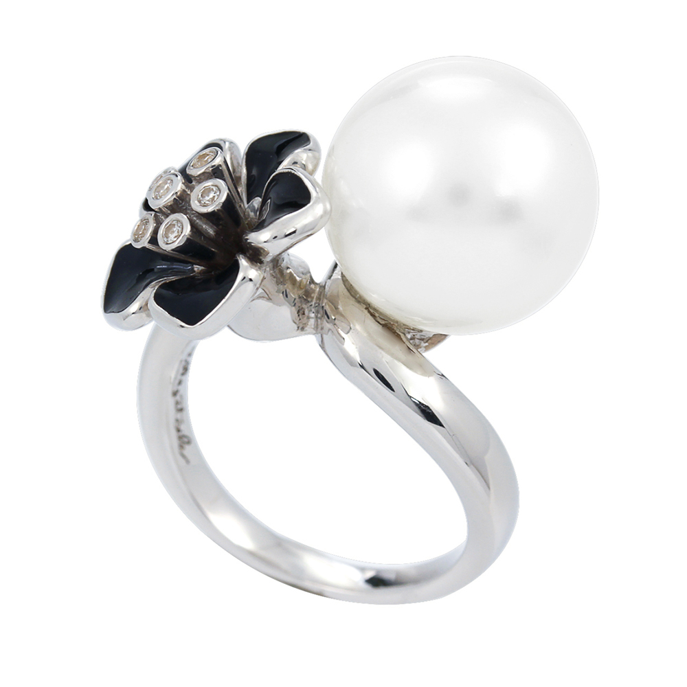 Snowdrop Black Ring
