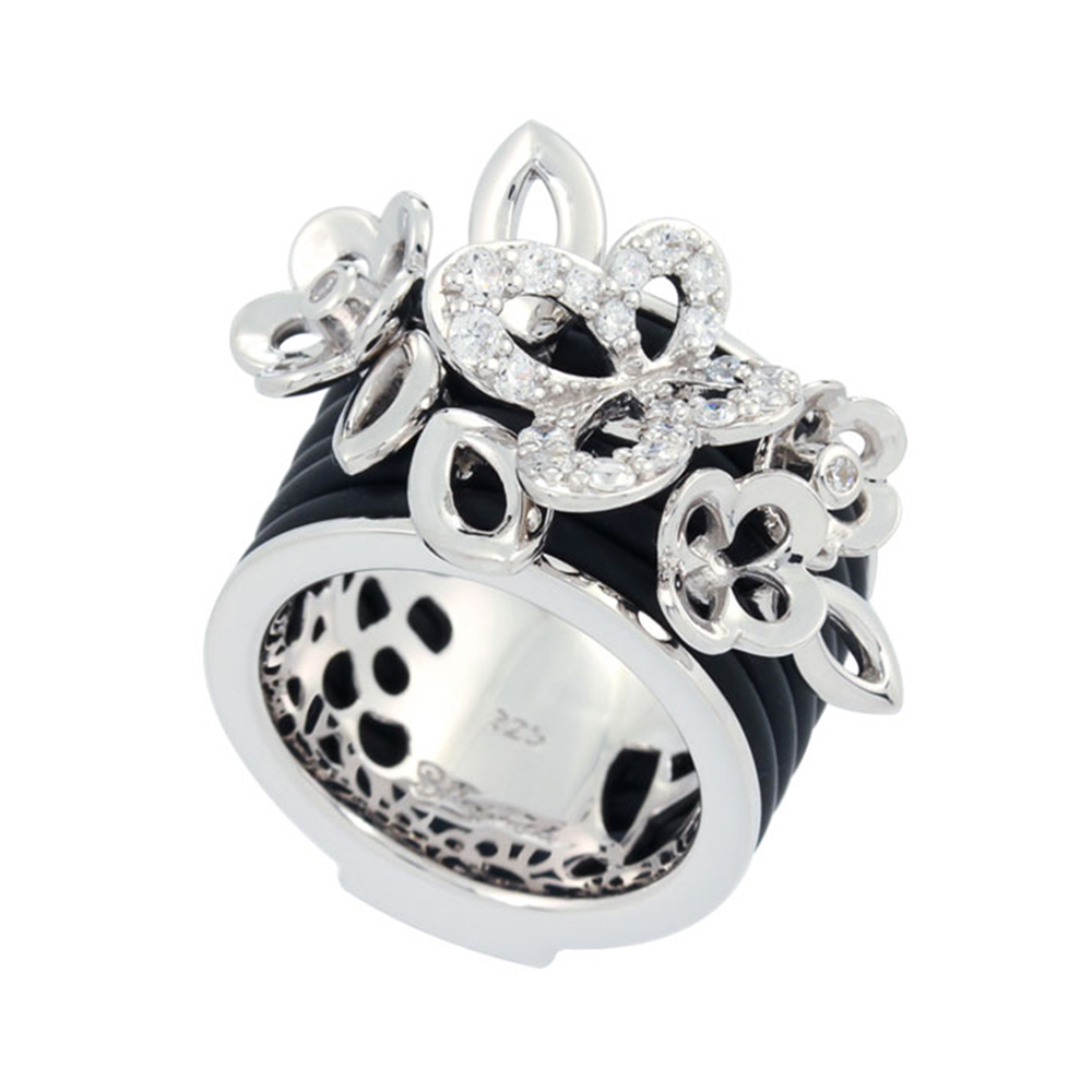 Wildflower Black Ring