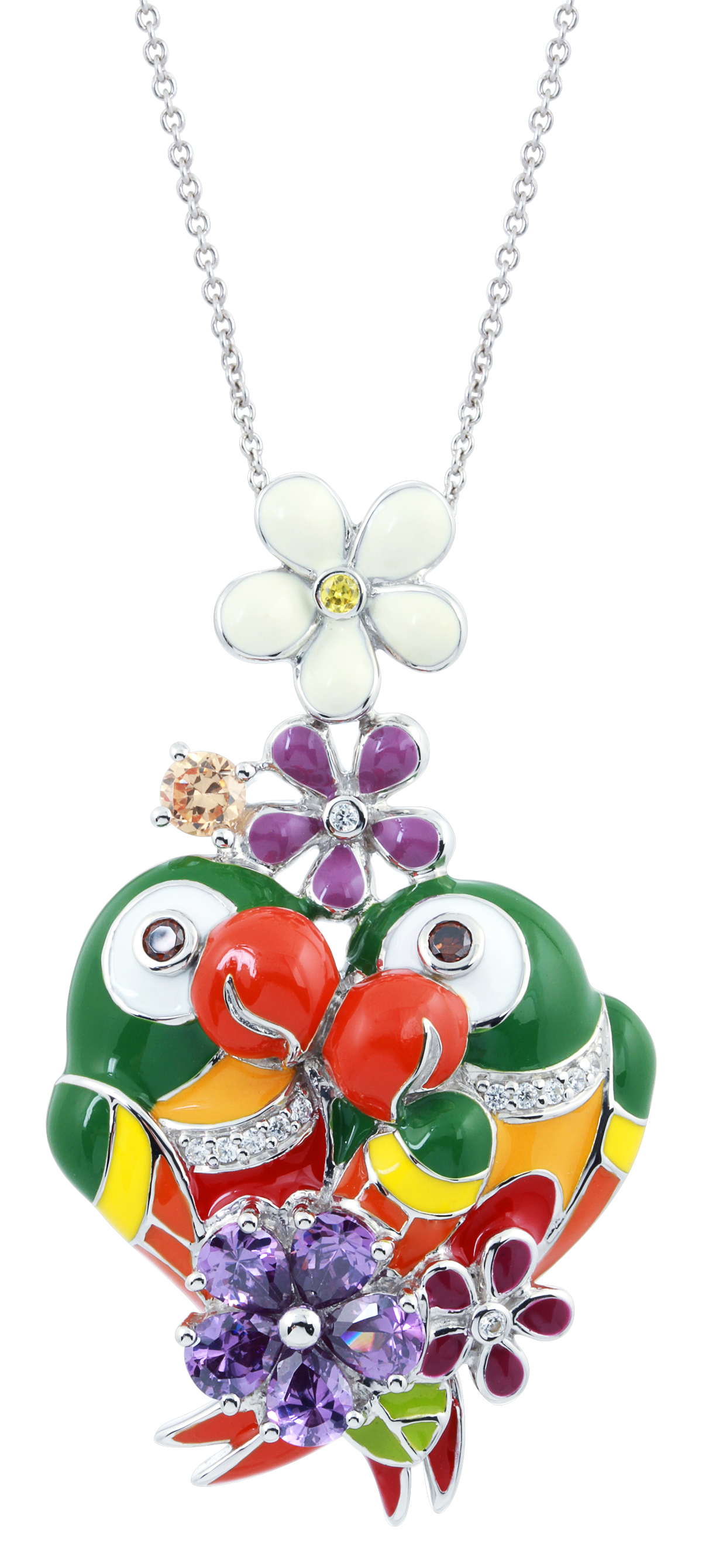 Lovebirds Green Pendant