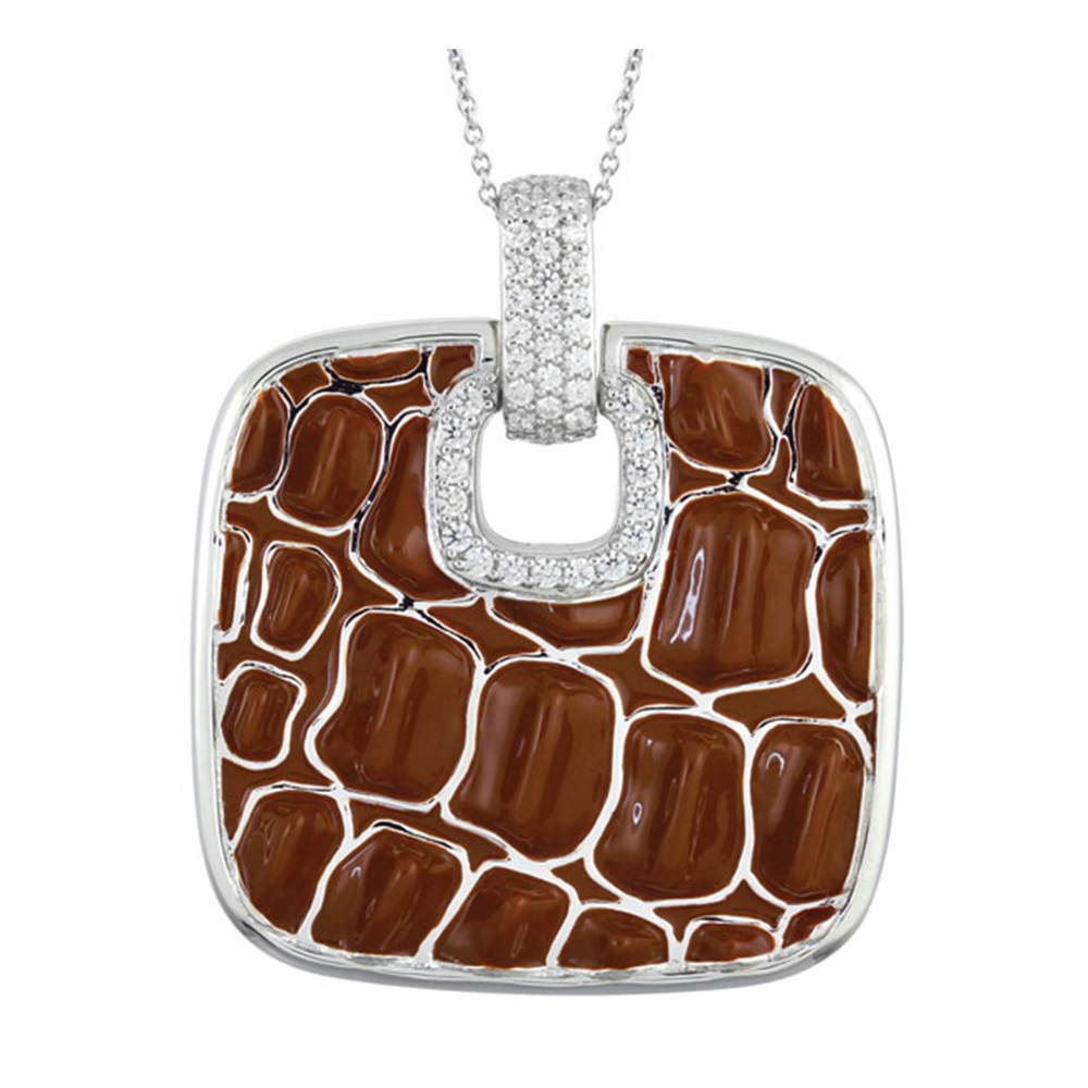 Coccodrillo Brown Pendant