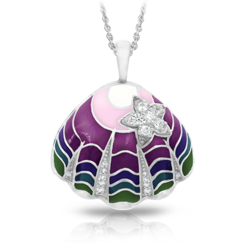 Jewel Of The Sea Collection In Sterling Silver _Deeppurpleen Pendant