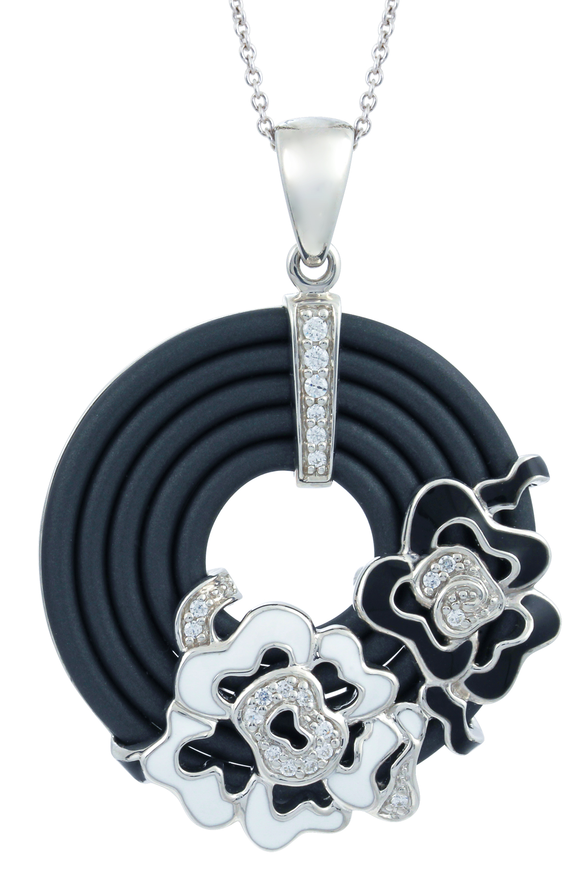 Fiori White/Charcoal Pendant