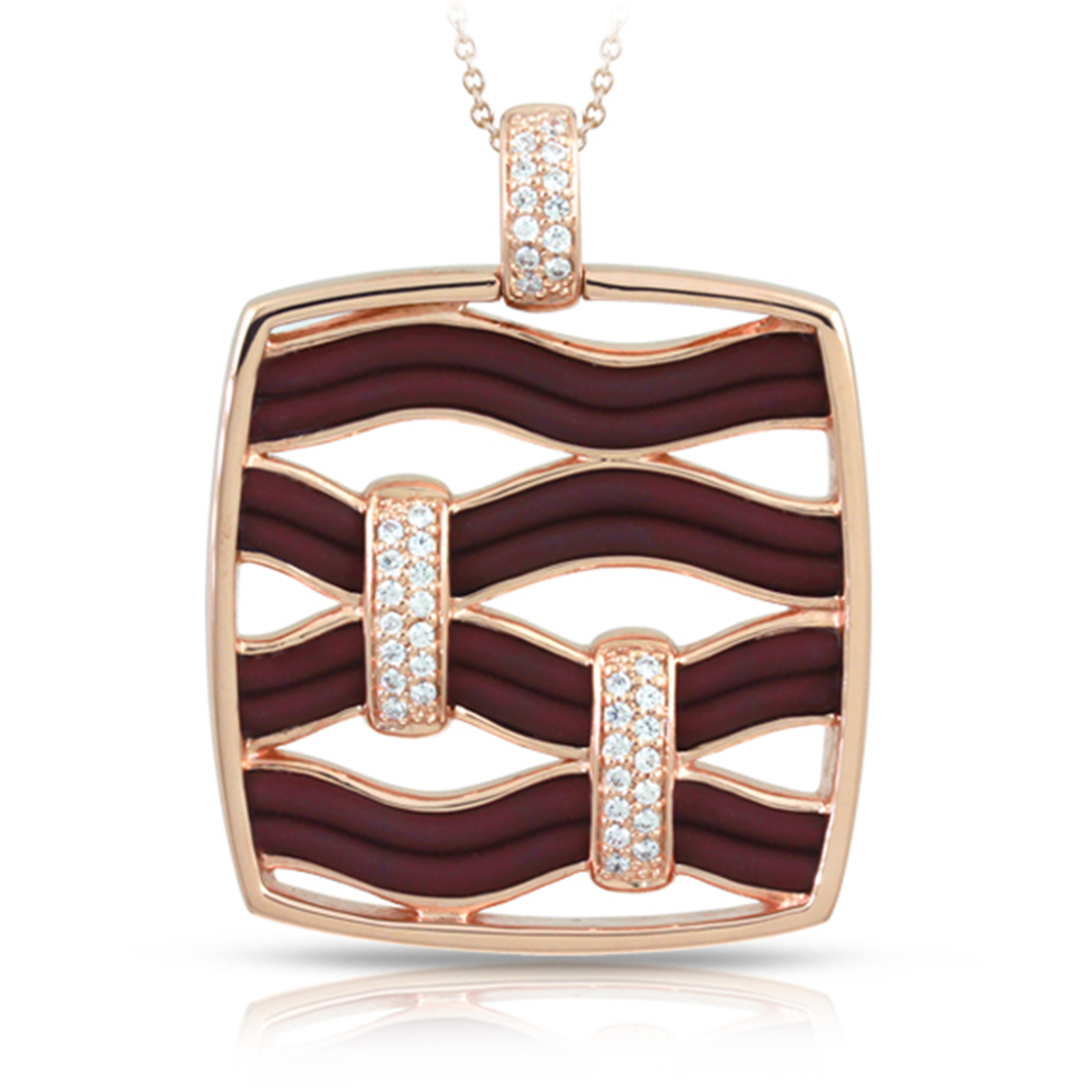 Riviera Collection In Brnrosegold_Sterling Silver Brn/Ru/White /Cz Pendant