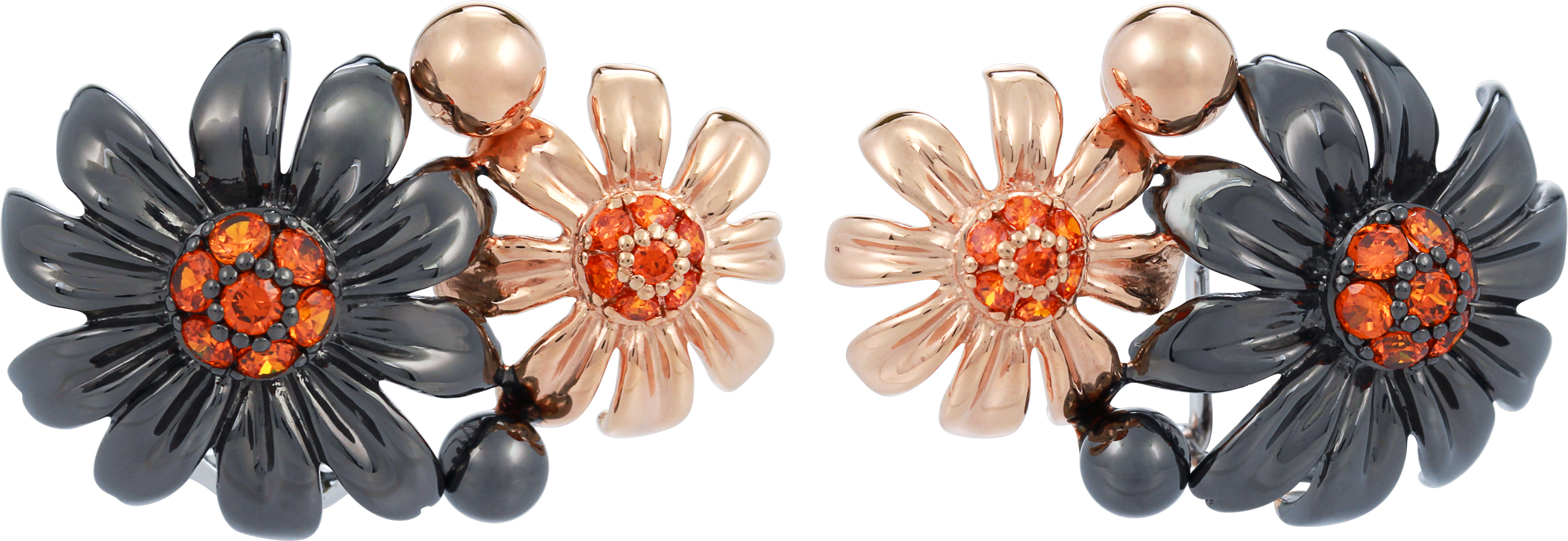 Posy Black Earrings
