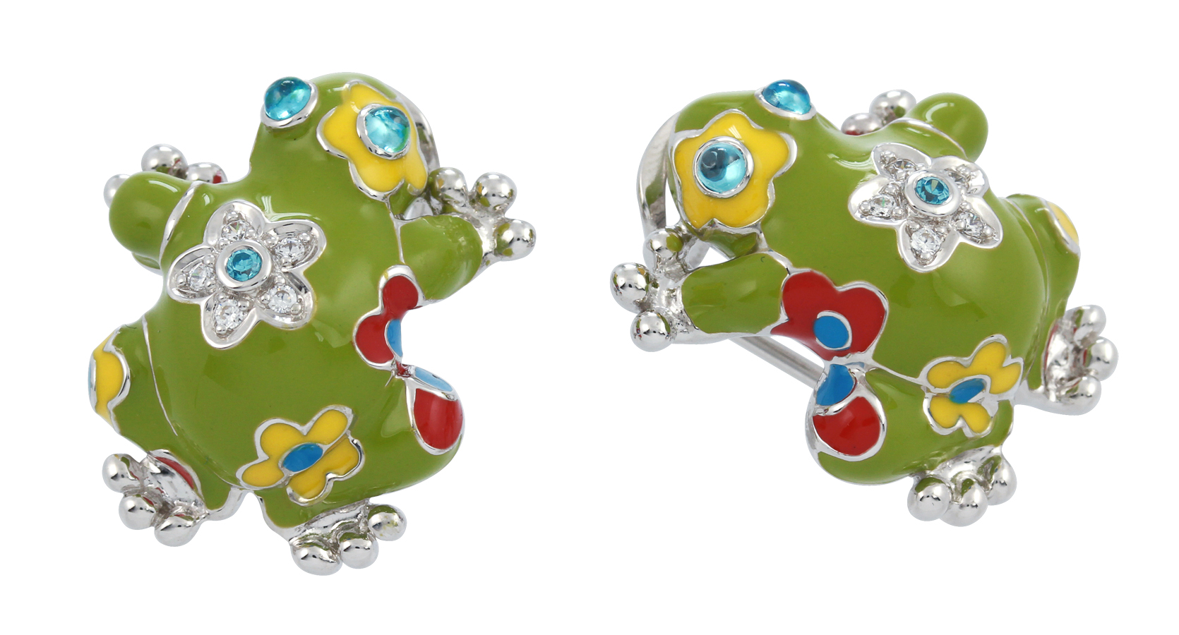 Lucky Frog Green Earring