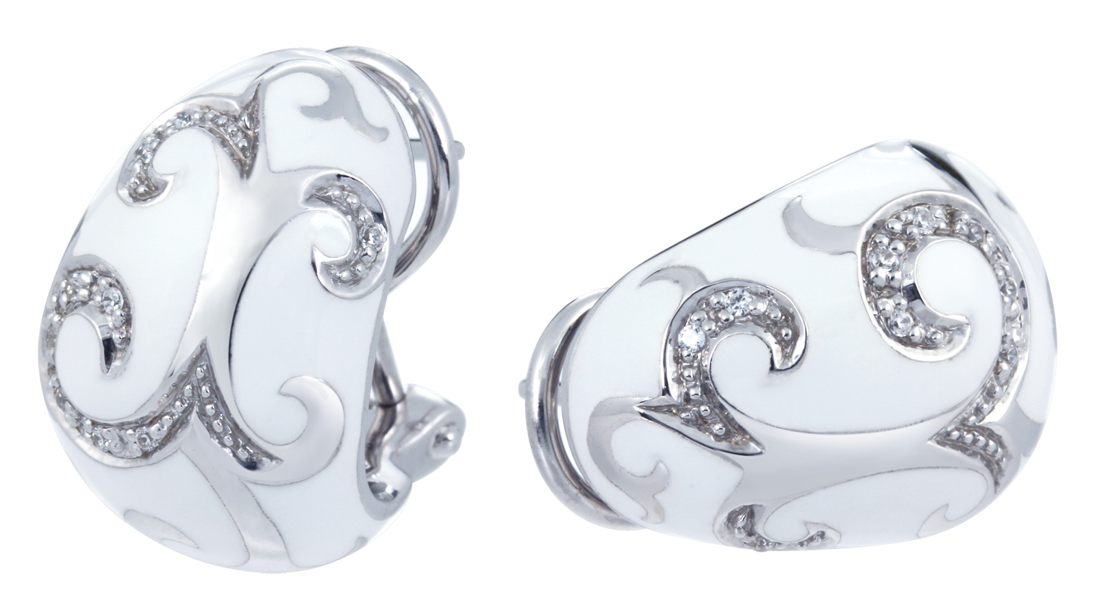 Royale White Earrings