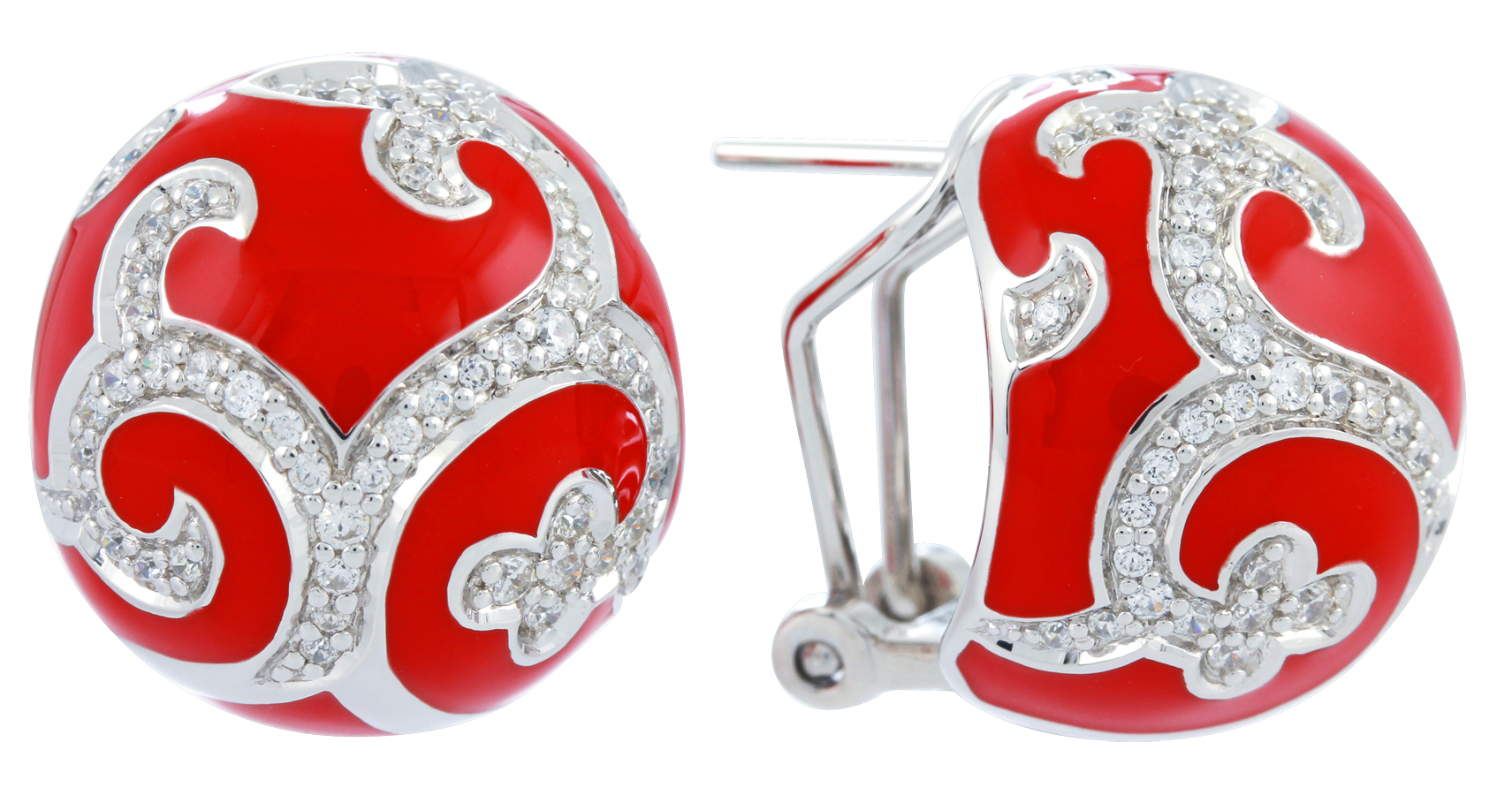 Royale Ball Red Earrings