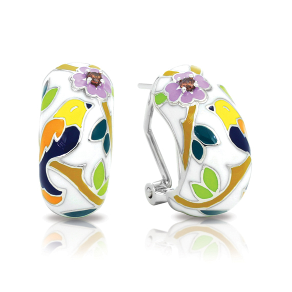 Songbird Collection In Sterling Silver En_White Mult/Cz_White Earring