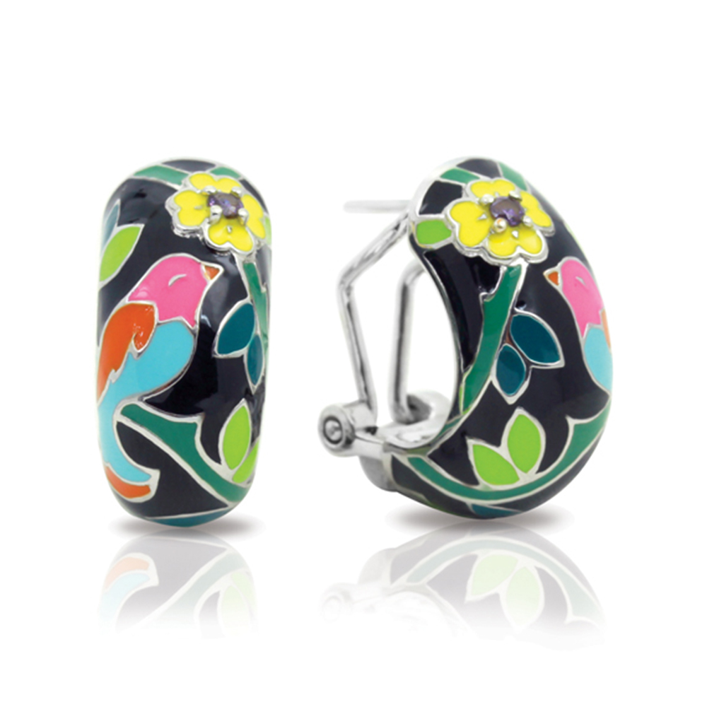 Songbird Collection In Sterling Silver En_Blkmult/Cz_White Earring