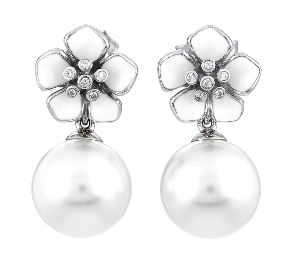Snowdrop White Earrings