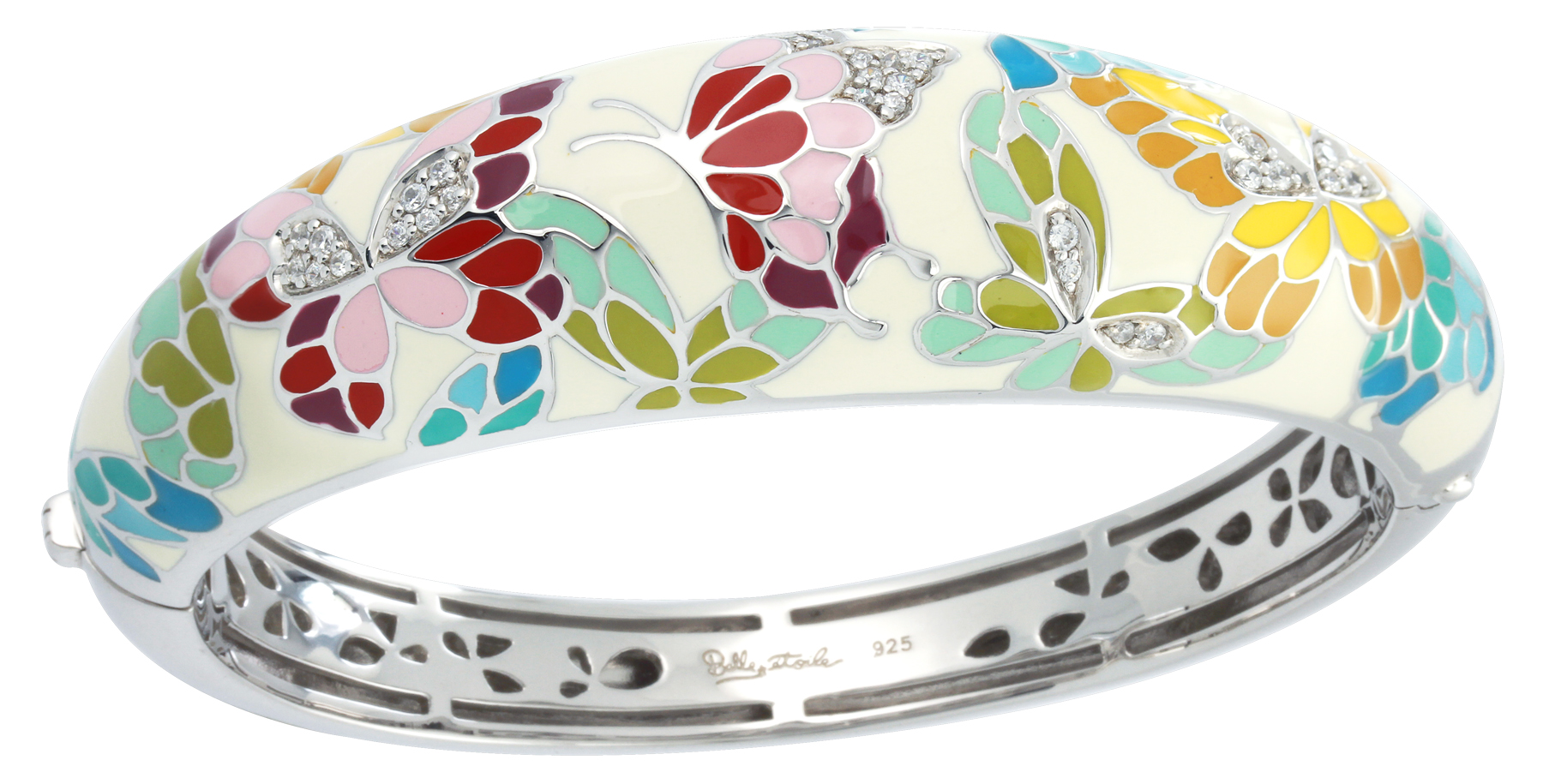 Butterfly Kisses White Bangle
