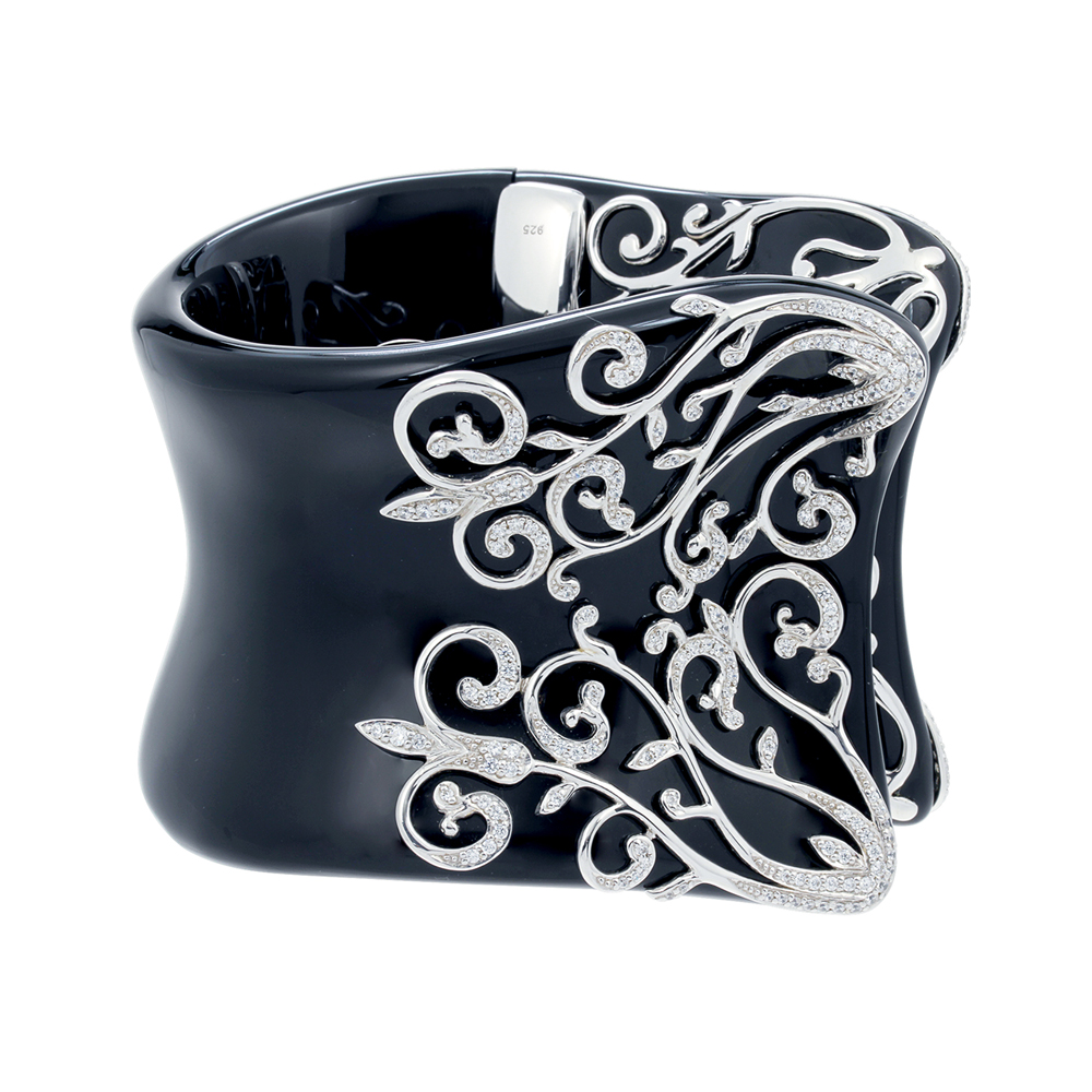 Anastacia Black Bangle