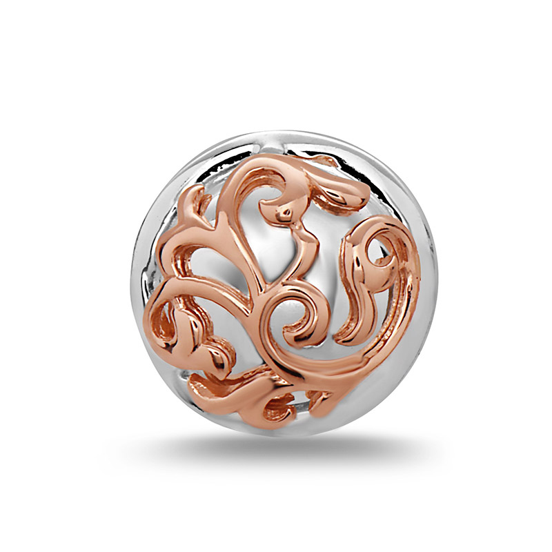 Sterling Silver & 18Kp Ivy Lace Stud Earrings