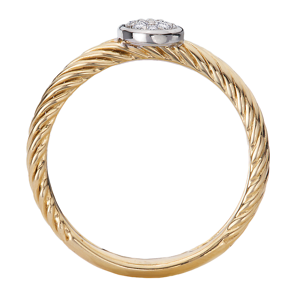 Two-Toned Lab Grown Diamond Ladies Fashion Ring