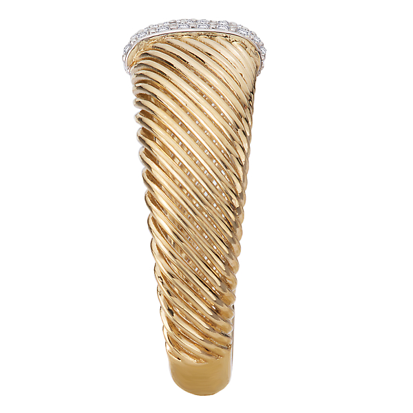 Two-Tone Diamond Ladies Fashion Ring