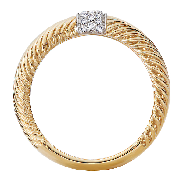 Two-Tone Diamond Ladies Fashion Ring