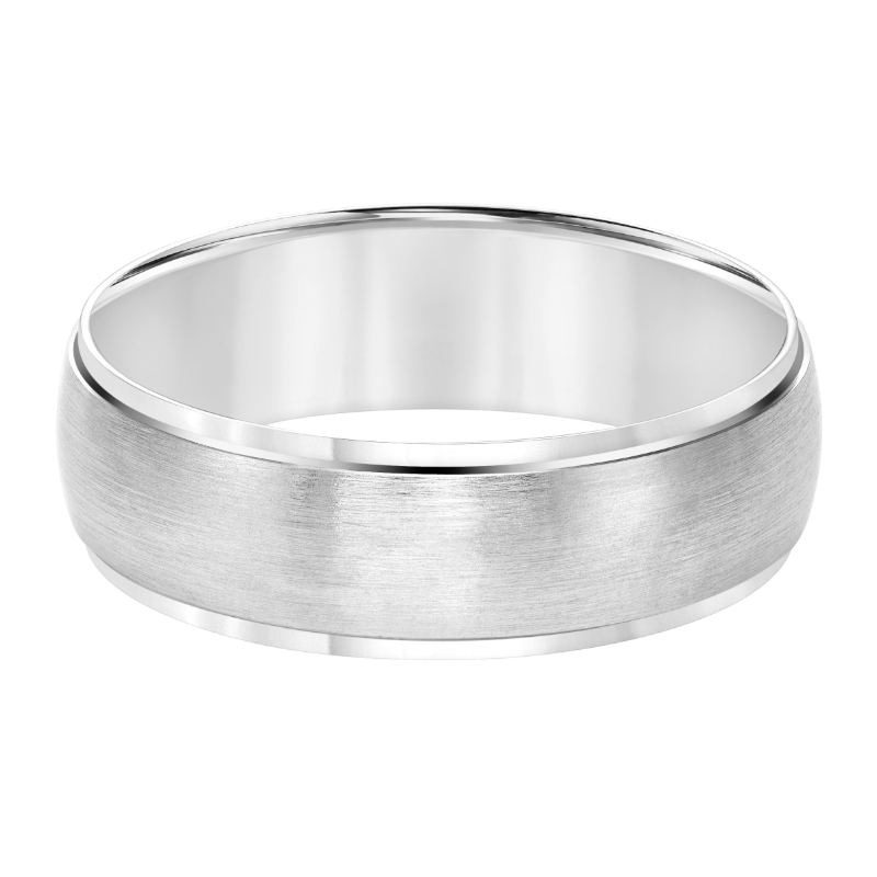 Low Dome Edge To Edge Carved Wedding Band