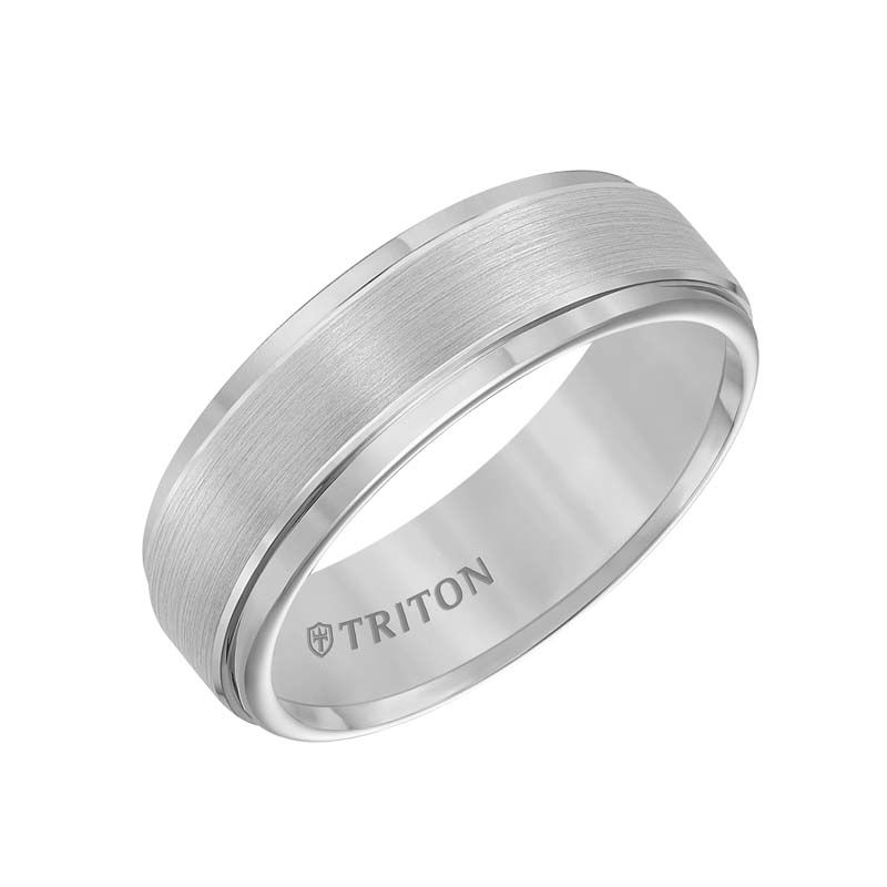 Tungsten Carbide Brush Finish Flat Band
