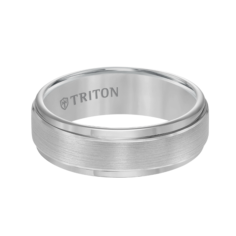 Tungsten Carbide Brush Finish Flat Band