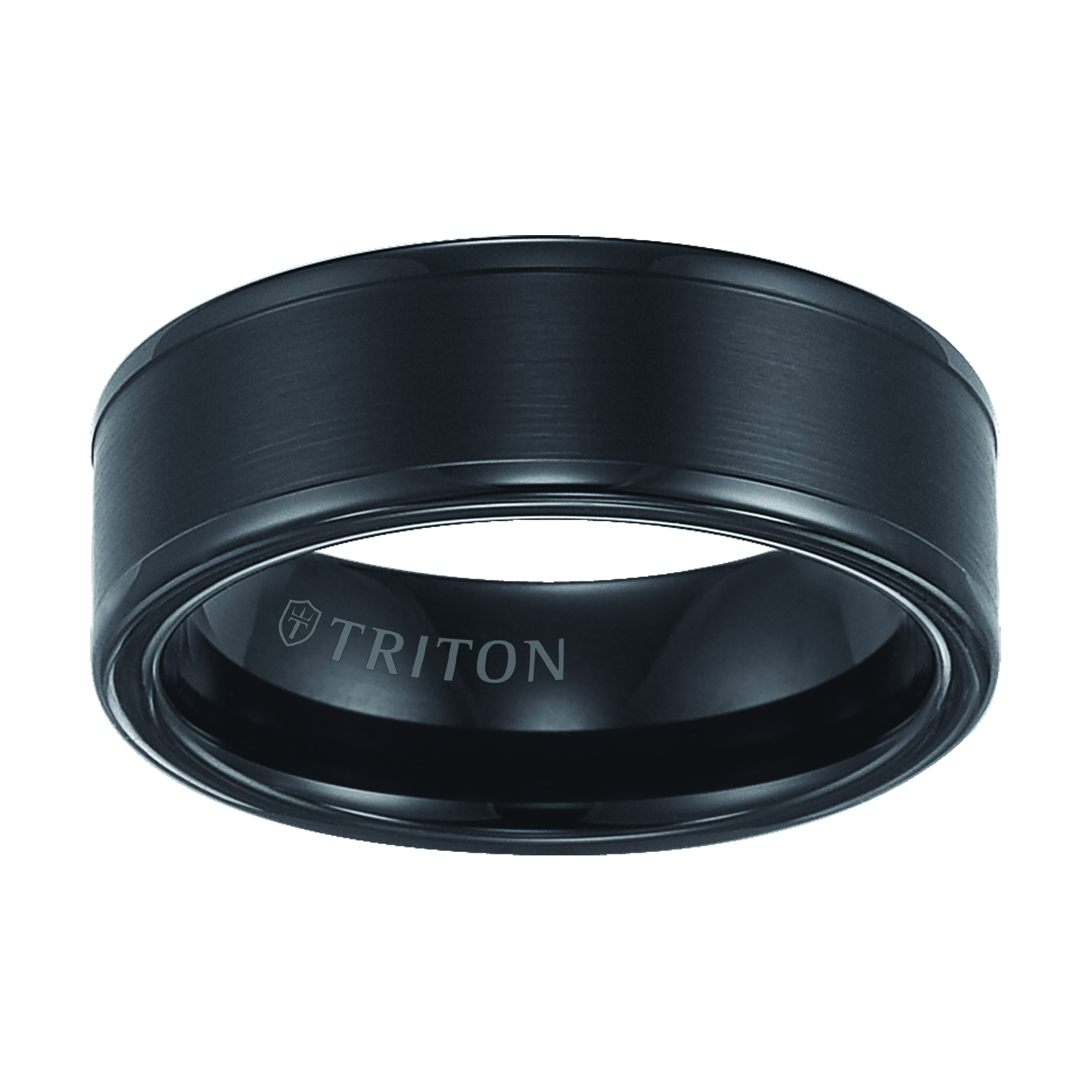 Tungsten Carbide Satin Finish Flat Center Wedding Band