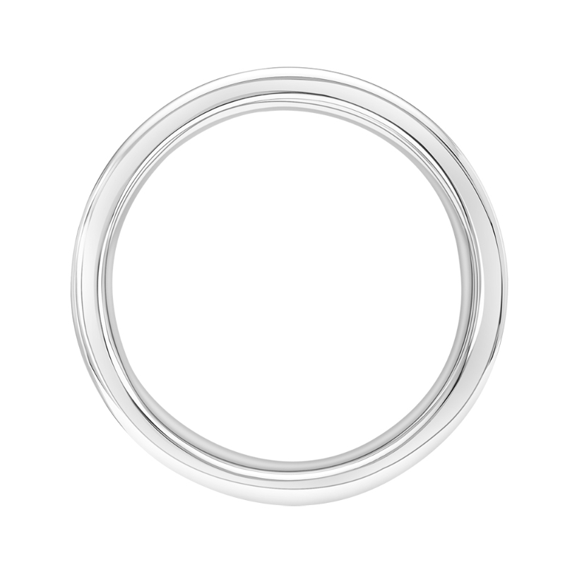 Tungsten Carbide Satin Finish Flat Center Wedding Band