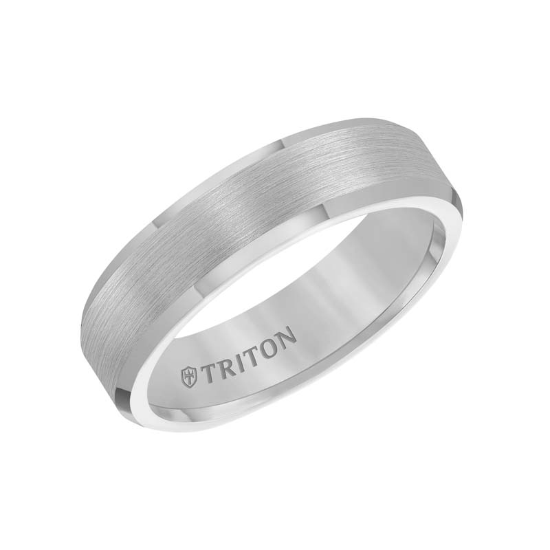 Bevel Edge Tungsten Carbide comfort fit Band