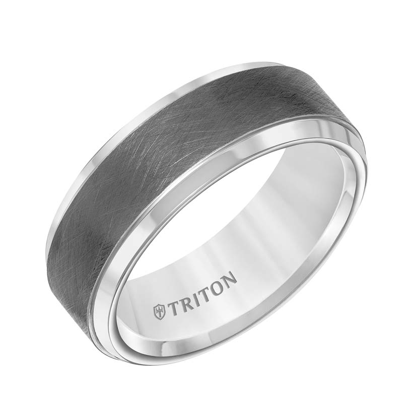 Tungsten Carbide Comfort Fit Men's Two Tone Band
