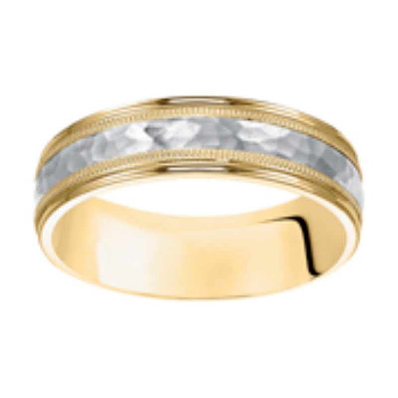 Comfort Fit Two Tone Wedding Band