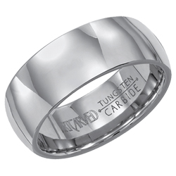 Tungsten Carbide 8mm Comfort Fit Conquest Wedding Band Size 10