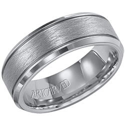 Tungsten Carbide 7.5mm Gents Curtis Wedding Band