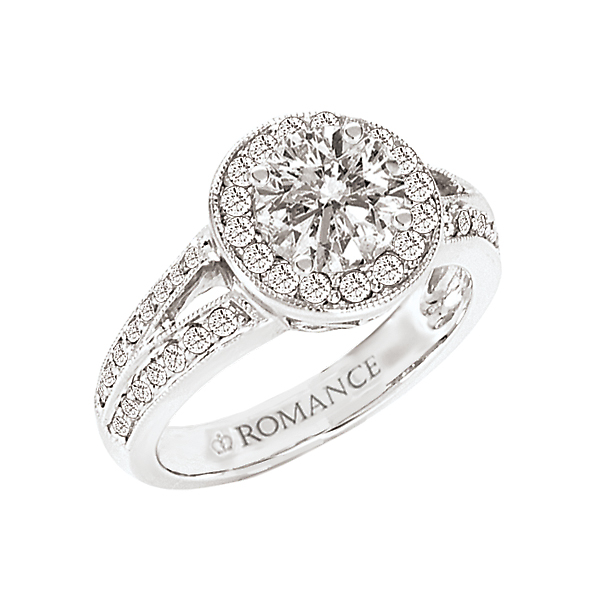 Halo Semi Mount Diamond Ring