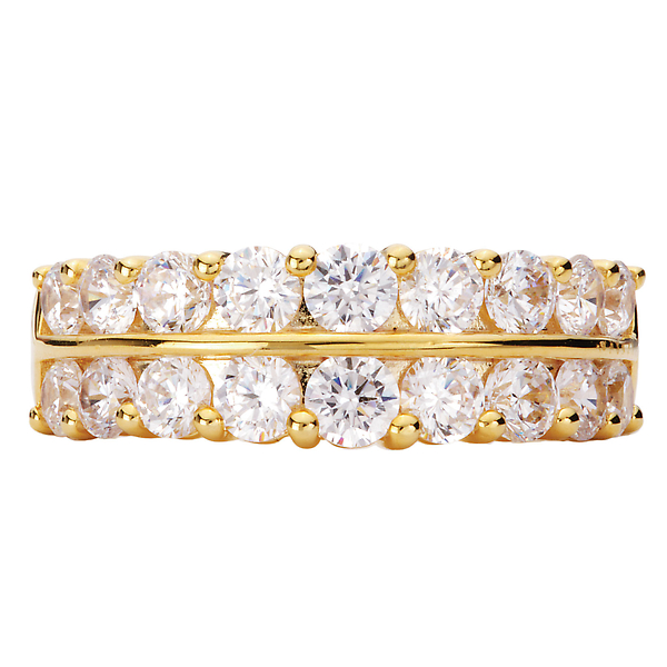 Ladies Fashion Two Row Diamond Ring