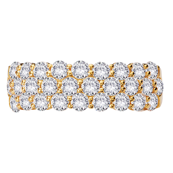 Triple Row Diamond Band