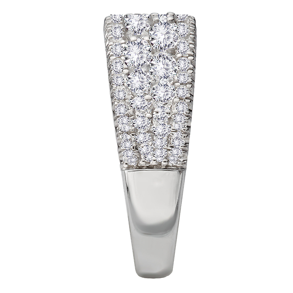 Four Row Diamond Fashion Ring