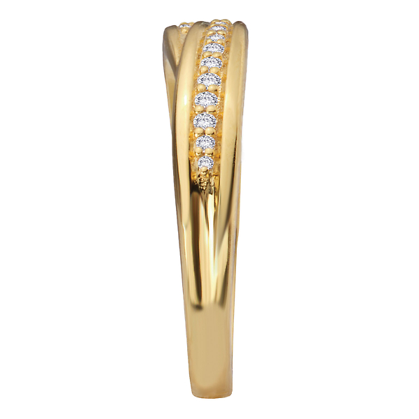 Swirled Diamond Accent Fashion Ring