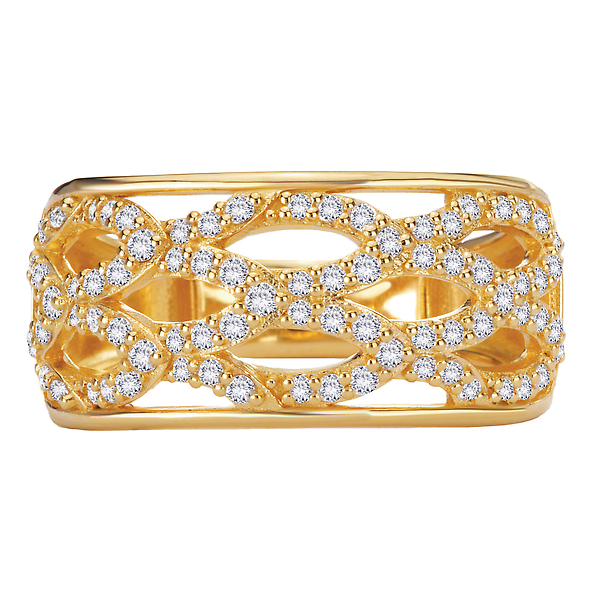 Open Weave Diamond Band