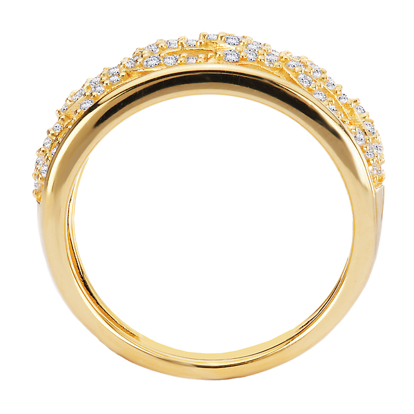 Open Weave Diamond Band