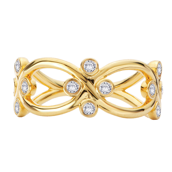 Ladies Fashion Braided Diamond Ring