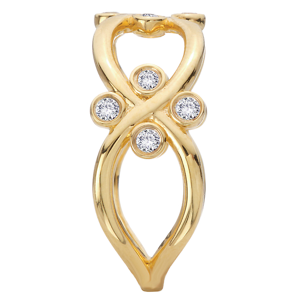 Ladies Fashion Braided Diamond Ring