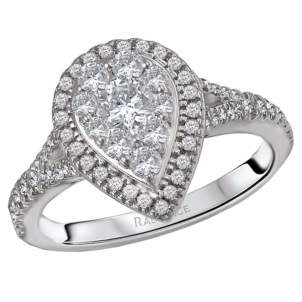 Halo Cluster Diamond Ring