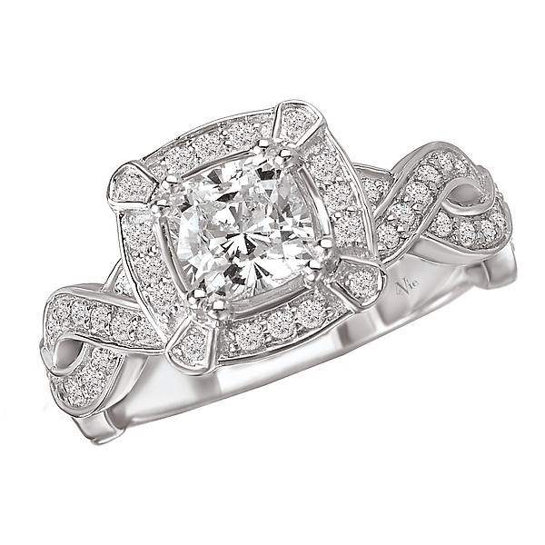 Halo Semi-Mount Diamond Ring